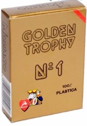 Карты для покера "Modiano Golden Trophy" 100% пластик, Италия, красная
