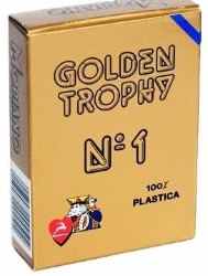 Карты для покера "Modiano Golden Trophy" 100% пластик, Италия, синяя