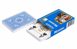 Карты для покера "Modiano Poker" 100% пластик, Италия, голубая