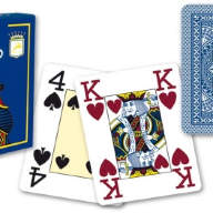 Карты для покера "Modiano Poker" 100% пластик, Италия, синяя