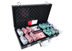 Набор для покера Royal Flush 300 фишек (кожаный)