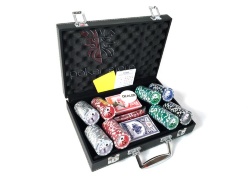 Набор для покера Royal Flush 200 фишек (кожаный)