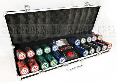 Набор для покера Stars Ultra 500 фишек Номиналы 5, 25, 50, 100, 500 и 1000
Сумма номиналов = 93000